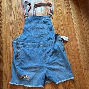 Take Pride Rainbow Queen LGBTQ Denim Blue Women's Jeans Overalls XXL
